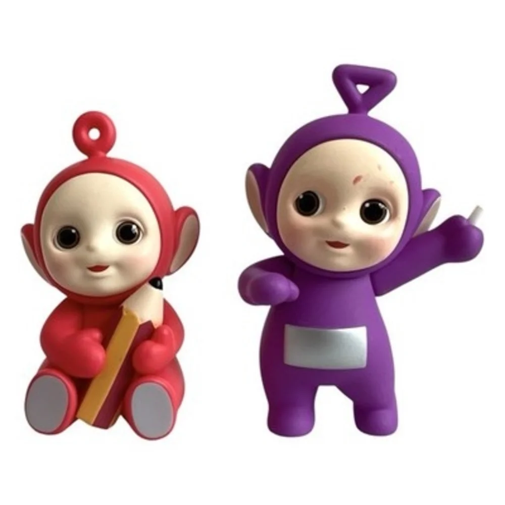 Teletubbies Tinky Winky & Po POP MART Mini Figure Set of 2 Collectible 2.5-3